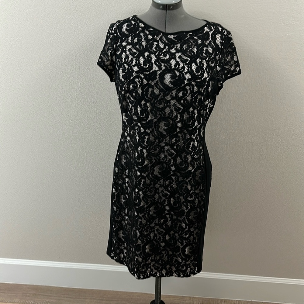 Ralph Lauren Black & White Lace Dress